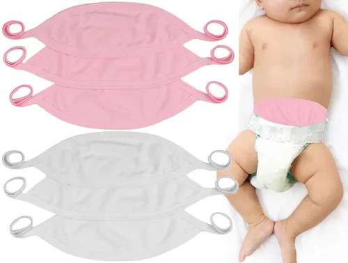Miniatura 22 de ToBeInStyle Paquete de 3 Cómodas Fajas Abdominales para Bebés Recién Nacidos - Pastel - Talla Única Paquete de 3: Pastel