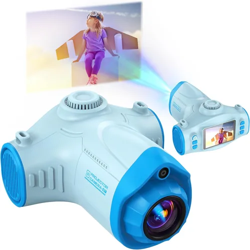 Miniatura 2 de Cámara para niños, cámara para niños con proyector, ofrece proyección, fotografía de 48 MP, grabación de video de 1080p, cámara digital para niños