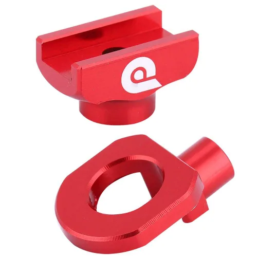 Miniatura 9 de tendicatena i, tensor de cadena, tensor de cadena de ciclo Ajustador de fijación de aleación de aluminio para bicicleta plegable (rojo)