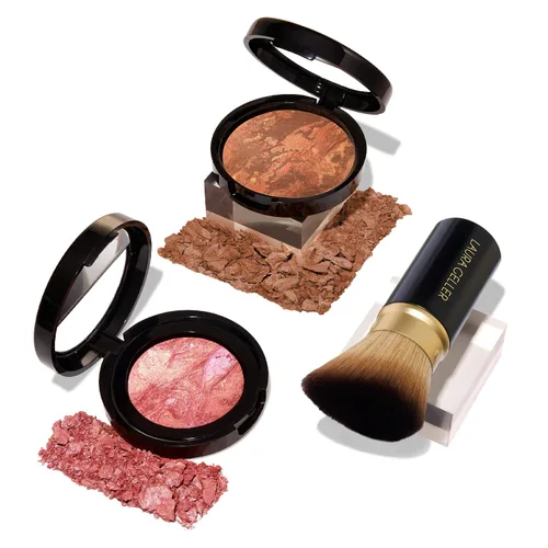 Miniatura 15 de Laura Geller New York Kit de Rubor 40+ Club Blush-n-Balance de 3 piezas: Base correctora horneada Balance-N-Brighten, Porcelain + brocha Kabuki