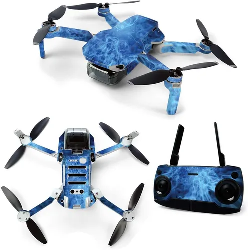 Miniatura 10 de MightySkins - Skin para DJI Mavic Mini dron portátil Quadcopter – Llamas verdes Funda protectora de vinilo duradera y única Fácil de aplicar