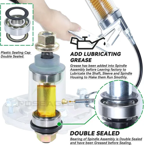 Miniatura 6 de El kit de montaje de husillo GY21099 previamente engrasado reemplaza el kit de husillo John Deere GY21099 GY20867 GY20592 para John Deere d170 la175