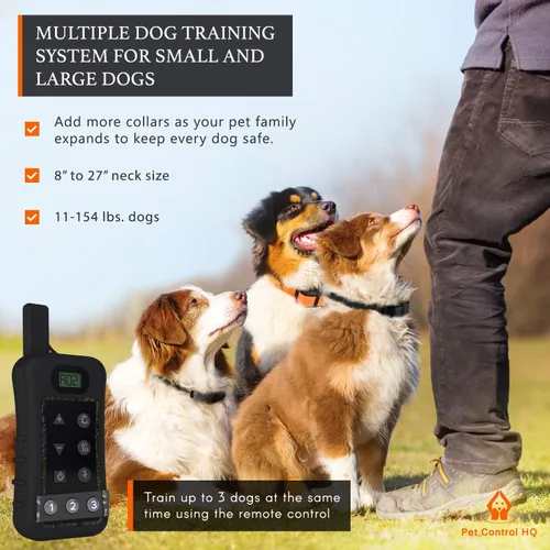 Miniatura 3 de Sistema inalámbrico para cercas para perros, entrenamiento de collar de choque eléctrico con control remoto, sistema de contención de mascotas