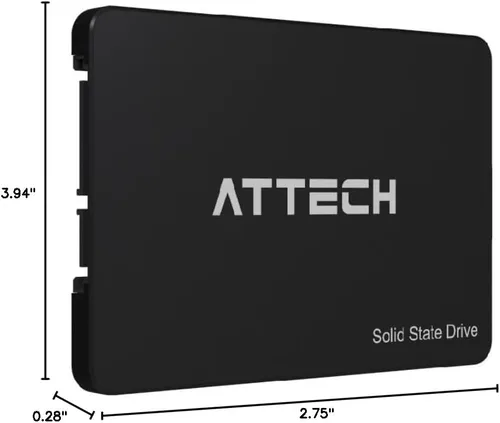 Miniatura 7 de ATTECH AT422 128GB 3D NAND SATA SSD interno de 2.5 pulgadas, hasta 550MB/s (128.0, GB)