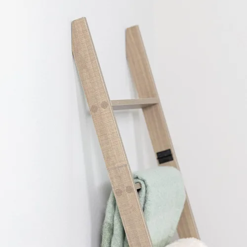 Miniatura 4 de Escalera para manta para sala de estar y dormitorio, 5 pies y 8 pulgadas, 6 niveles laminados inclinados para pared, construcción sin enredos