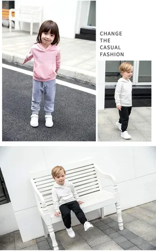 Miniatura 2 de T.H.L.S Pantalones deportivos de algodón para niños pequeños y niñas, pantalones deportivos activos con bolsillos de 1 a 7 años, paquete de 3