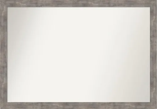 Miniatura 226 de Amanti Art Silver Bathroom Mirror for Over Sink, 24x49 Custom Made Marred Pewter Rectangle Vanity Mirror, Oversize Casual Wood Frame, Hangs Estaño