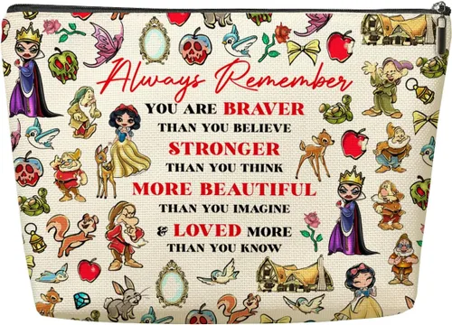 Miniatura 10 de Bolsa de Maquillaje de Belleza Mágica Inspirada en Personajes de Cuentos de Hadas, Regalos de Navidad, Cumpleaños, Amistad para Mujeres, Niñas