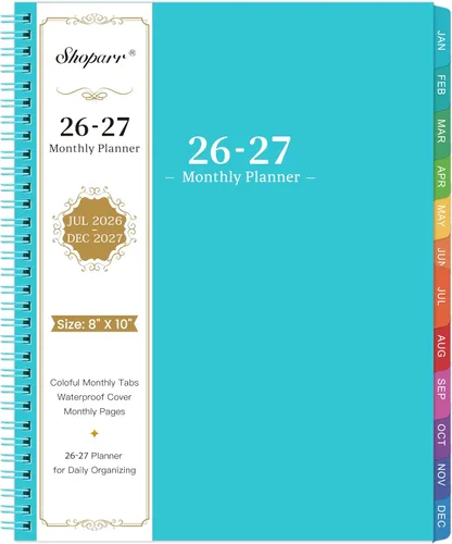 Miniatura 11 de Planificador Mensual 2026 – Planificador/Calendario 2026, enero de 2026 a diciembre de 2026, Planificadores mensuales con pestañas coloridas