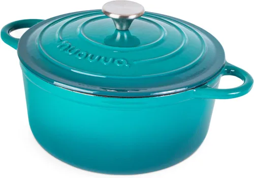 Miniatura 31 de Nuovva Olla Holandesa de Hierro Fundido Esmaltado con Tapa – Cazuela Antiadherente de 6.4 Cuartos – Resistente y Apta para Horno hasta 500°F