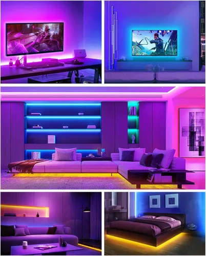 Miniatura 7 de Daymeet Luces LED para retroiluminación de TV, tira de luz USB RGB de 13.1 pies para iluminación trasera de 40 a 65 pulgadas, cambio