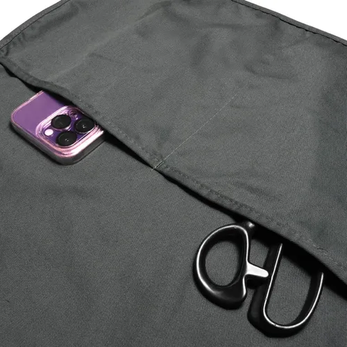 Miniatura 6 de DALIX Delantal Cobbler 2 Bolsillos Smock Regular 28.5" x 18.5" Negro