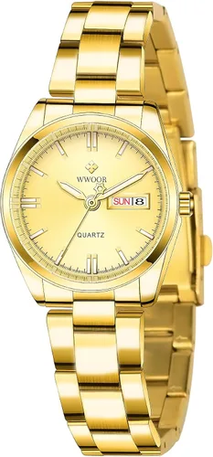 Miniatura 8 de carlien Relojes de lujo para mujer, calendario impermeable luminoso, reloj de pulsera de cuarzo para mujer