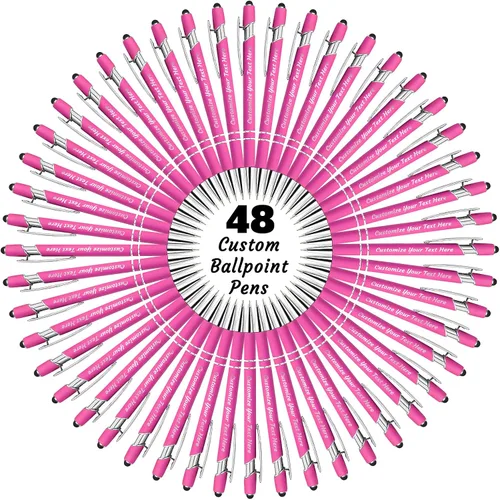 Miniatura 65 de 12 bolígrafos personalizados a granel, bolígrafos personalizados con grabado personalizado con nombre o texto, regalo ideal de aniversario