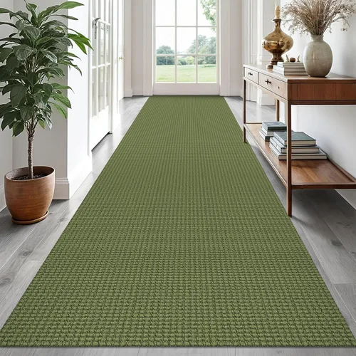 Miniatura 145 de EARTHALL Alfombra de pasillo 3x14 pies, alfombras lavables extra largas para pasillos, tejidas, antideslizante, alfombra trenzada para entrada