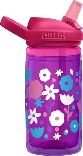 Miniatura 3 de CamelBak Eddy + Botella aislada sin BPA para niños, 14 oz Flower Power