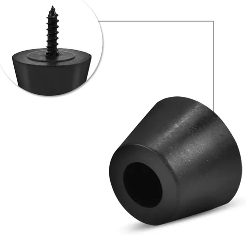 Miniatura 7 de Pies de goma, 8 almohadillas de goma de repuesto de 1.181 x 0.787 in con tornillos a juego, para altavoz de alta fidelidad, guitarra, amplificador