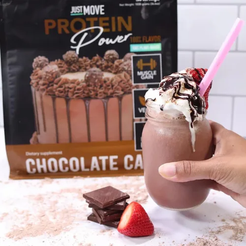 Miniatura 6 de Just Move Proteína - Pastel de Chocolate - Vegano (a base de plantas), Orgánico, Sin Lácteos, Sin Soja, Sin Gluten, Keto, Sin Maní, 20g de Proteína