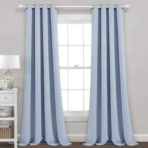 Miniatura 27 de Lush Decor Paneles de cortina opacas con aislamiento y ojales, par, 52 pulgadas de ancho x 84 pulgadas de largo, neutro, diseño clásico moderno
