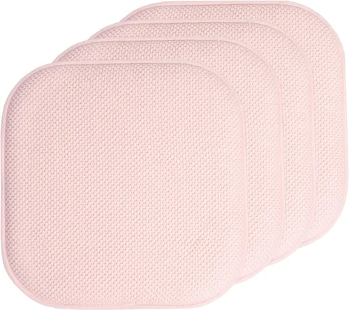 Miniatura 157 de Sweet Home Collection Cojines de espuma viscoelástica para silla, antideslizantes, diseño de panal de abeja, 16 x 16 pulgadas, paquete de 2