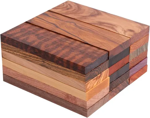 Miniatura 6 de IECAP LLC Bookmatched - Básculas de mango de cuchillo de boj - Materiales de mango de cuchillo - Básculas de madera natural para manualidades - Boje