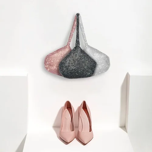 Miniatura 9 de AOYUNHUI Hand Bags Purses for Women Rhinestone Hobo Bag for Women Clutch Purses for Women for Wedding Reception Prom Reunion