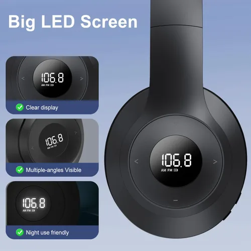 Miniatura 4 de X5 AM FM Radio Auriculares recargables, auriculares de radio portátiles personales am/fm Orejeras digitales con la mejor recepción para correr