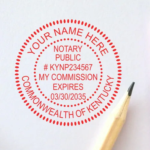 Miniatura 6 de Sello de notario de Kentucky – Sello oficial de notario KY, redondo de 1-5/8, ideal para notarios de Kentucky, sello notarial oficial de Kentucky