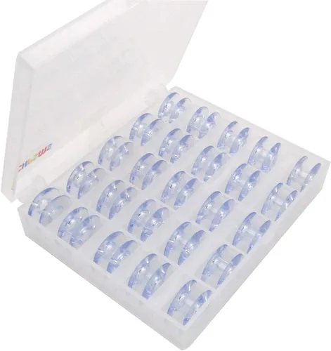 CKPSMS Brand -#172222P Bobinas de plástico para cantante 66 99 Clase Bernina 719 Blanco 8600 8800 (25 unidades + caja)