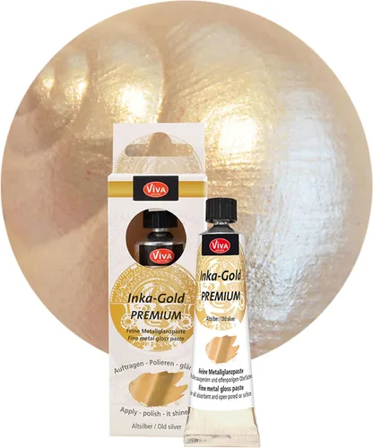 Miniatura 6 de Viva Decor® Inka Gold Premium Set (oro, oro rosa, oro viejo, 3 x 1,41 oz) pintura acrílica metálica - juego de pintura artesanal - pinturas