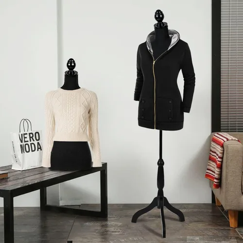 Miniatura 4 de HCY Maniquíes femeninos forma de vestido de torso para exhibición, maniquí de cuerpo de maniquí, soporte de maniquí de 60 a 67 pulgadas de altura