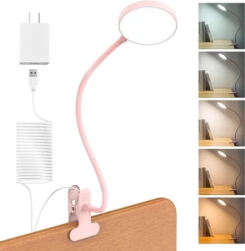 Miniatura 10 de LiFMIRA Lámpara de Cama con Clip de Luz 8W 66 LED Luz de Lectura para Cama, 5 Colores 10 Niveles de Brillo Regulable, Lámpara de Lectura de Metal