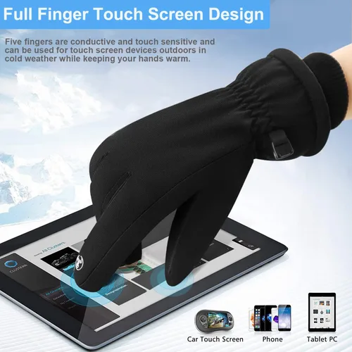 Miniatura 3 de Timepoch Guantes de invierno para hombres y mujeres, guantes cálidos para pantalla táctil, resistentes al viento, guantes térmicos, guantes de nieve