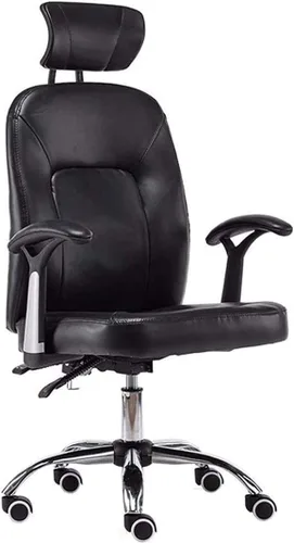Miniatura 5 de Silla de oficina para computadora, silla ejecutiva de escritorio con brazos, silla giratoria de tareas con respaldo medio (D)
