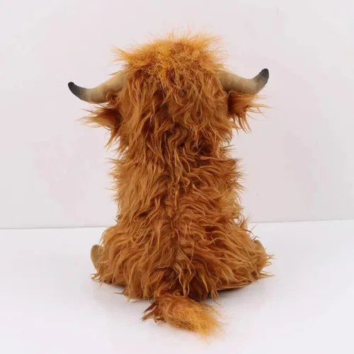 Miniatura 5 de Juguetes de peluche de vaca escocesa de las tierras altas de 11 pulgadas, animales de peluche suaves y tiernos adecuados para decoración del hogar