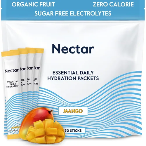 Miniatura 17 de Nectar - Sobres de hidratación - Sobres de polvo de electrolitos - Sin azúcar ni calorías - Polvo de electrolitos líquidos de frutas orgánicas