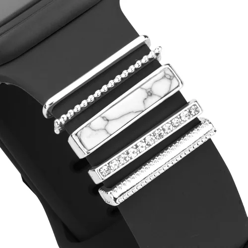 Miniatura 4 de Correas decorativas para anillo compatibles con correas de Apple Watch de 1.496 pulgadas, 1.575 pulgadas, 1.614 pulgadas, 1.654 pulgadas, 1.732