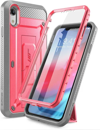 Miniatura 8 de SUPCASE Unicorn Beetle Pro Series - Funda antigolpes diseñada para iPhone XR, con protector de pantalla integrado de cuerpo completo, la funda Negro