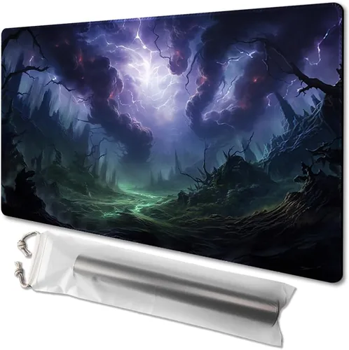 Miniatura 17 de MTG - Tapete de juego tamaño 24 x 14 pulgadas, bolsas de almacenamiento antideslizantes, ideal para entusiastas de los juegos de cartas, tapete