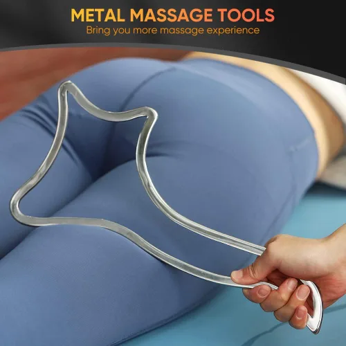 Miniatura 2 de ONUEMP Ice Gua Sha - Raspador muscular, herramientas de terapia de masaje de acero inoxidable, escultura corporal, kit de maderoterapia colombiana