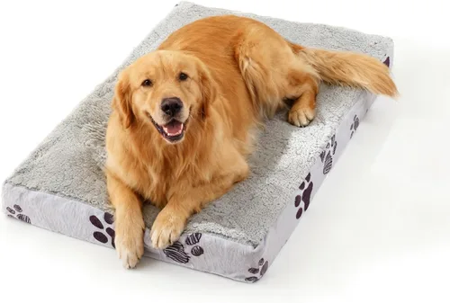 Miniatura 13 de Cama ortopédica impermeable para perros grandes y medianos de 35 x 22 pulgadas - Cama de espuma tipo cartón de huevos para jaula de mascotas