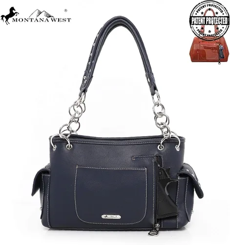Miniatura 4 de Montana West Bolso patriótico con tachuelas para mujer, bolso con bandera estadounidense y bolso cruzado