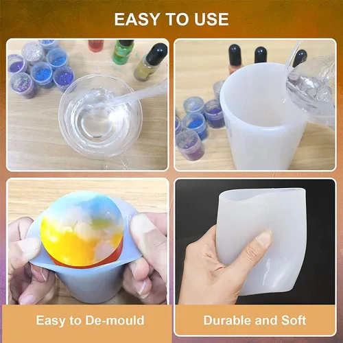Miniatura 3 de Katutude Moldes de vela cilíndrica, molde de vela de silicona de pilar 3D, moldes de resina epoxi para velas perfumadas de bricolaje, jabón hecho a
