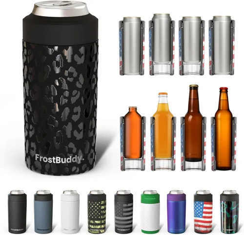 Miniatura 47 de Frost Buddy Universal Can Cooler - Fits all - Stainless Steel Can Cooler for 12 oz & 16 oz Regular or Slim Cans & Bottles - Stainless Steel