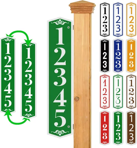Miniatura 8 de Letrero de dirección de casa de doble cara, letrero de correo para buzón, letrero de dirección 911 reflectante personalizado, números de casa, C01