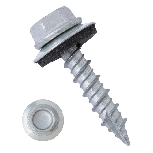 Miniatura 8 de LIONMAX 300 piezas de tornillos para techos de metal #10 × 1 pulgada, revestimiento antioxidante, cabeza hexagonal, tornillo de chapa metálica