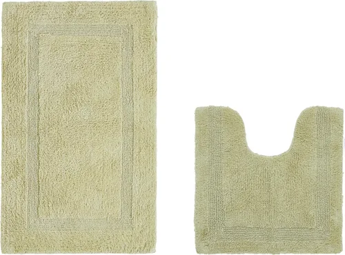 Miniatura 29 de Better Trends Alfombra de Inodoro en Forma de U Cubierta de Asiento de Inodoro de Lujo 100% Algodón Absorbente de Agua, Cubierta de Tapa Reversible