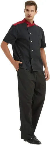 Miniatura 5 de TOPTIE - Chaqueta de chef de manga corta unisex