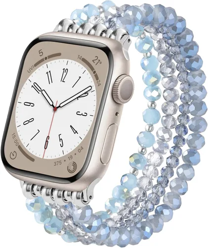 Miniatura 8 de VISOOM Pulsera de cuentas compatible con Apple Watch Band 40mm/38mm/41mm/42mm Series 11 10 9 8 7 Se(3 2 1) Series 6/5/4 Correa de reloj de moda