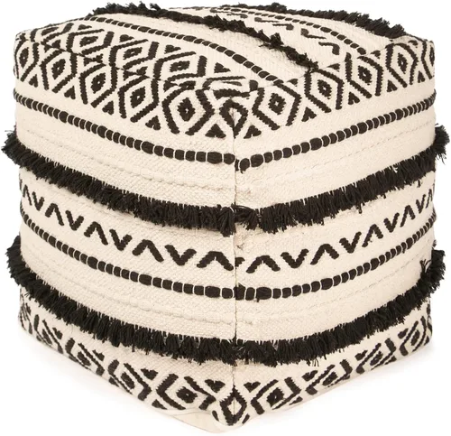 Miniatura 18 de REDEARTH · Puf acolchado otomano con relleno texturizado, cubo de almacenamiento, puf de asa, reposapiés para sala de estar, dormitorio, guardería